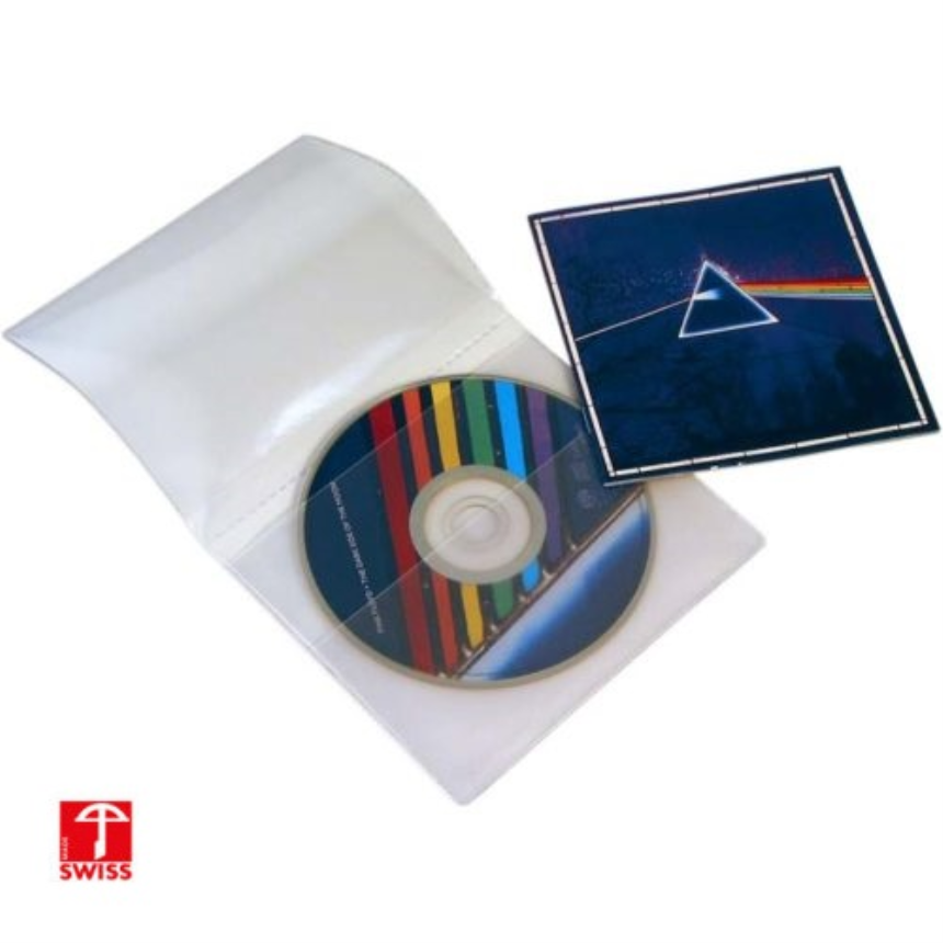 Etui double pour CD: 254 x 141 mm, avec 3 poches, set &amp;#224; 50 pi&amp;#232;ces