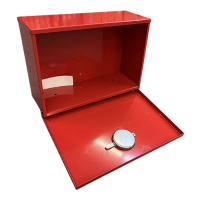 Aufbewahrungsbox für Rettungsleitern Typ N bis 12 m, aus Metall, rot