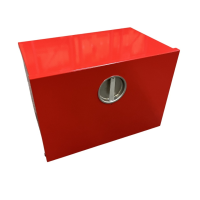 Aufbewahrungsbox für Rettungsleitern Typ A bis 12 m, aus Metall, rot