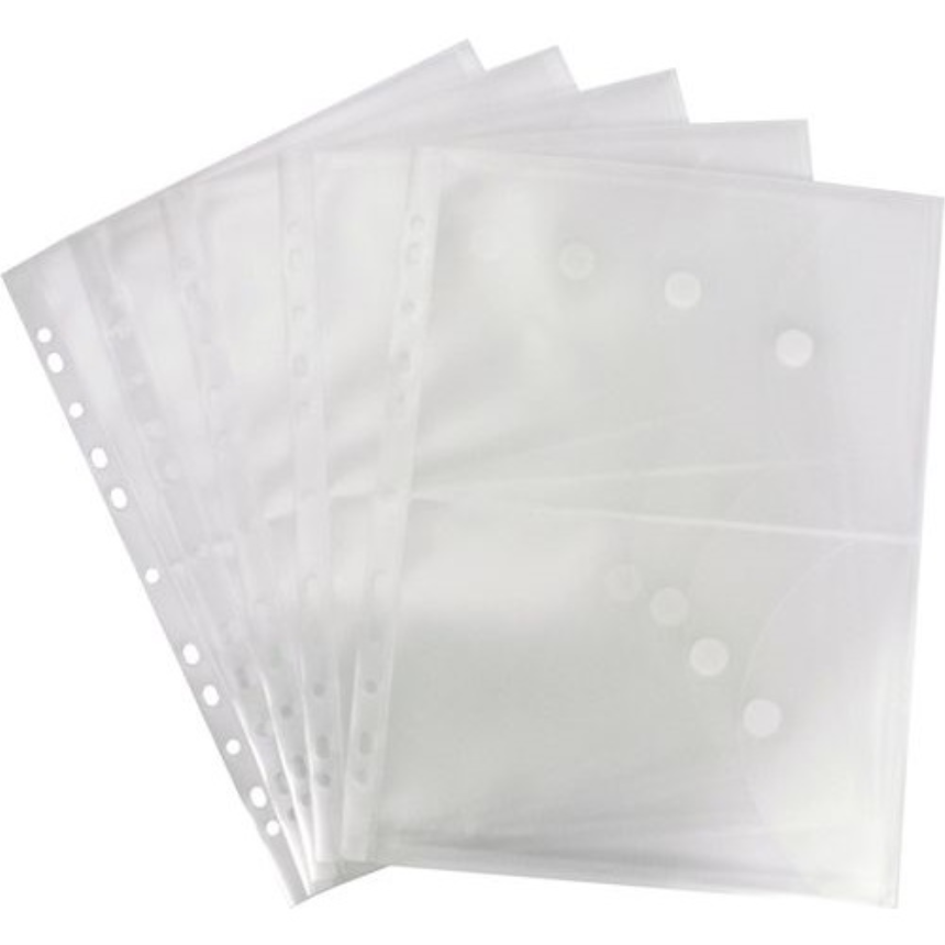 Pochette pour documents A4 (2xA5) PP 5 pi&amp;#232;ces