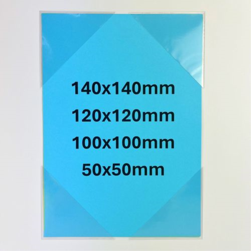 Pochette d&amp;#39;angle autocollante, 100 x 100 mm, 4 pi&amp;#232;ces