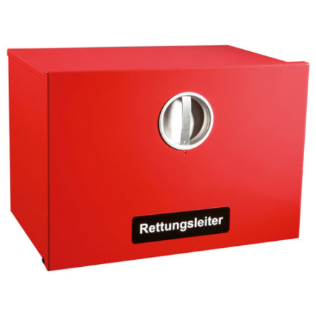 Aufbewahrungsbox für Rettungsleitern Typ N bis 12 m, aus Metall, rot