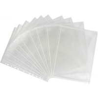 Pochette pour documents A4, avec perforation, format horizontal avec syst&amp;#232;me de fermeture, 10 pi&amp;#232;ces