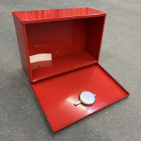 Aufbewahrungsbox f&#252;r Rettungsleitern Typ N bis 12 m, aus Metall, rot