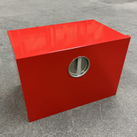 Aufbewahrungsbox f&#252;r Rettungsleitern Typ A bis 12 m, aus Metall, rot