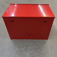 Aufbewahrungsbox f&#252;r Rettungsleitern Typ A bis 12 m, aus Metall, rot